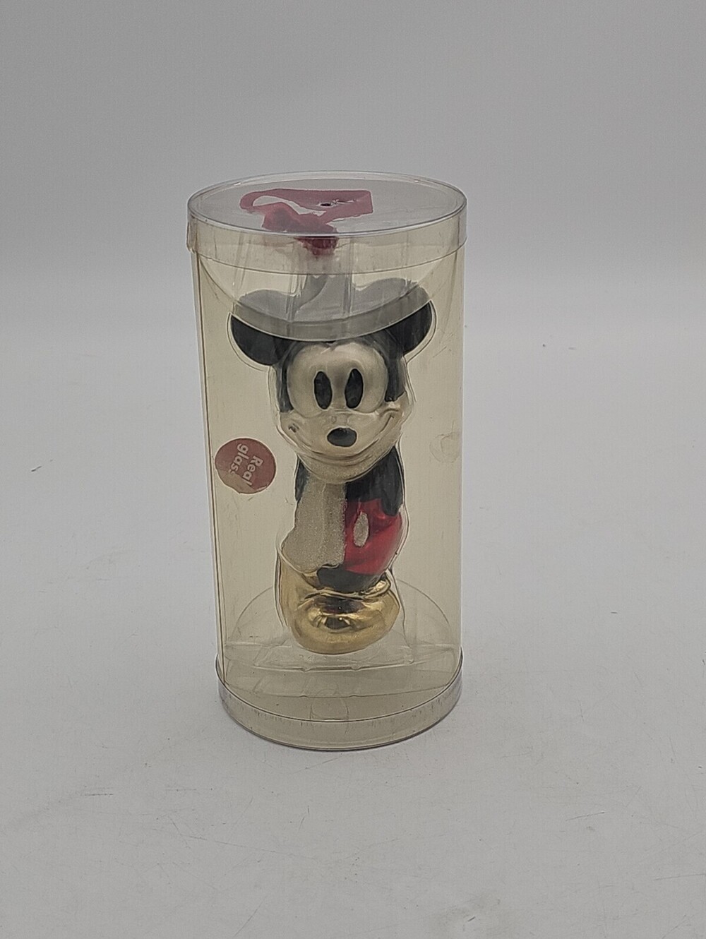 Mickey Mouse Blown Glass Foil Christmas Ornament New 2008 Disney
